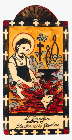 Saint Dunstan Retablo Wall Hanging - Illustration