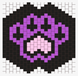 Upside Down Cross Kitten Paw Mask Bead Pattern - Circle Upside Down Cross Kitten Paw Mask Bead Pattern - Circle