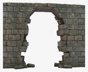 Brokenwall Wall Bricks Frame Hole Gate Gateway Door - Brick