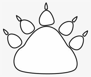Tiger Paw Clipart Black And White - Black And White Paw Logo