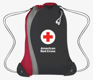 Backpack With Red Cross Logo - American Red Cross Lifeguard Mesh Bag String Backpack