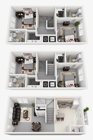 4 Bedrooms, 4 Bathrooms - University Village Townhomes Clemson