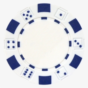 5 Gram Composite Poker Chips Contain A - Blue And White Poker Chip