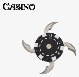 3 Inch Casino Poker Chip Throwing Star Black With Case,