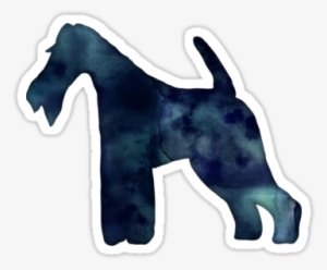 Wire Fox Terrier Black Watercolor Silhouette By Tripoddogdesign - Drahtfox-terrier-schwarzeswatercolor-silhouette Grußkarte