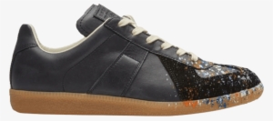 Maison Margiela 22 Replica Low Top Sneaker 'black Paint - Skate Shoe