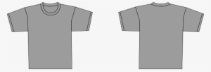 Jpg Library Grey T Shirt Template Clip Art At - Gray Shirt Template Back