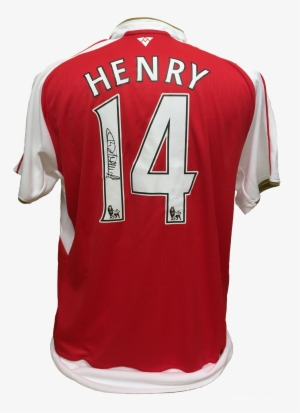 Henry 14 Shirt Png - Thierry Henry Arsenal Autographed Red Jersey - Icons