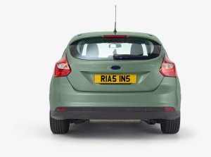 The Back Of A Mint Green Coloured Car With A Personalised - Vehicle Insurance