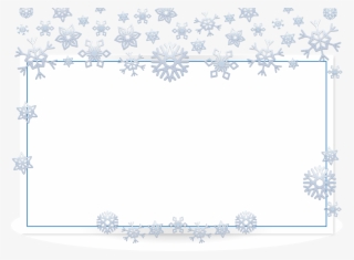 Image Result For Snowflake Border Transparent - Moldura Neve Png
