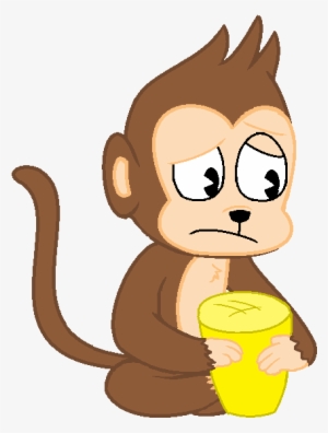 Monkey Vector Sad Cartoon - Sad Cartoon Monkey