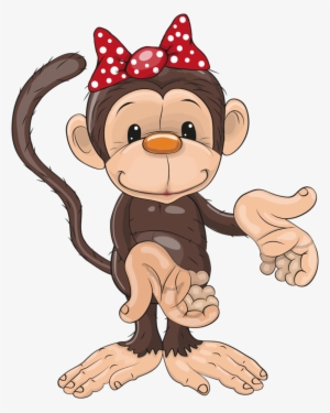 Safari & Zoo Cute Monkey, Cartoon Monkey, Cartoon Art, - Cartoon Monkey Family