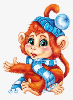 Cartoon Monkey, Cartoon Images, Funny Monkeys, Christmas - Monkey