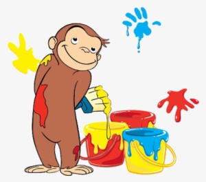 Curious George Cartoon Monkey - Curious George Paint