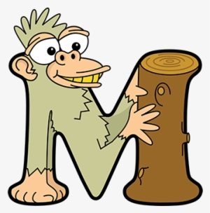 Cartoon Monkey - Alphabet