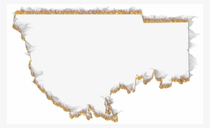 A Flame And Smoke Outline Map Of Wakulla - Fire Frame Transparent Png