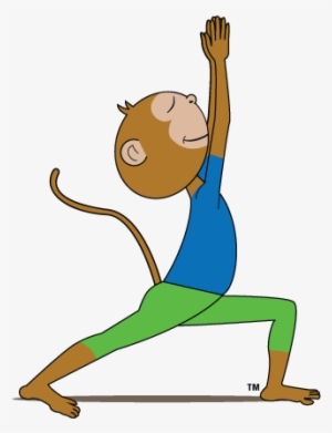 Warrior 1 Yoga Cartoon