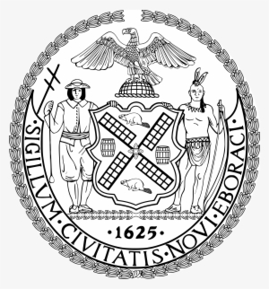 Seal Of New York City Bw - New York City Seal Vector