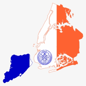 Open - New York Flag Map
