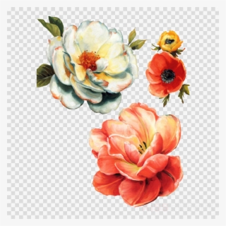 Floral Story Ii On Grey Canvas Clipart Floral Design
