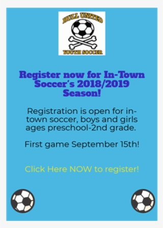In Town Registration Open 2018/2019