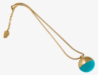 Ioaku The Planet Amulet 45 Gold Turqouise
