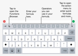 The Formula Keyboard, With The Formula Editor At The
