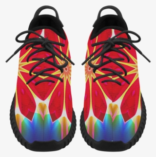 Blue Ice Flowers Red Abstract Modern Petals Zen