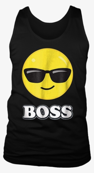 Boss Emoticon Smile Face Sunglasses T-shirt Boss Shirt