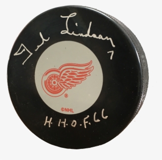 Autographed Ted Lindsay Puck