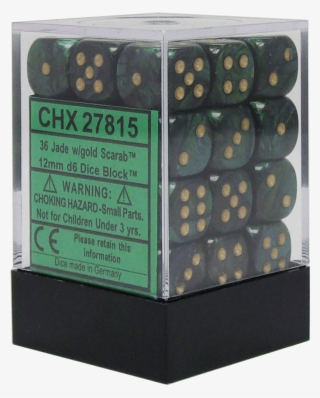 Scarab Jade With Gold 12mm D6