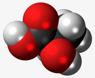D-lactic Acid Molecule Spacefill