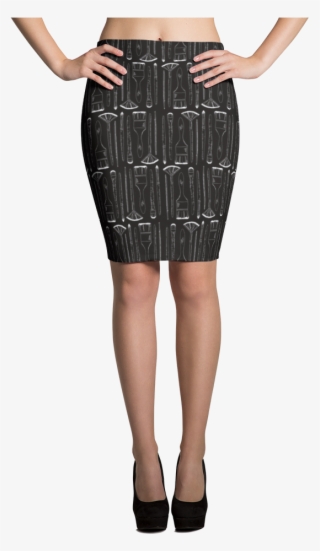 Black And White Pencil Skirt
