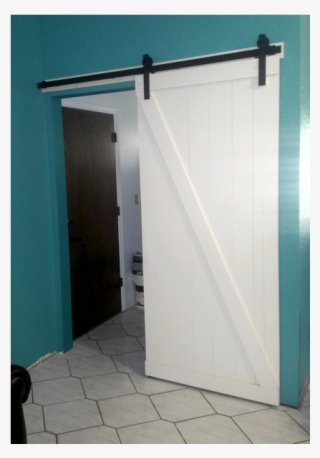 White Z-brace Sliding Barn Door