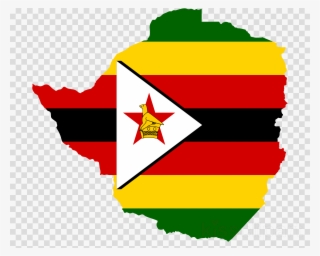 Download Zimbabwe Map With Flag Clipart Flag Of Zimbabwe