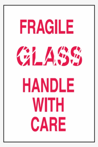 Brady Shipping Label Fragile Glass Handle With Care