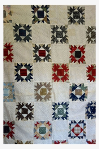 Quilt Top ~old Unused Handpieced Bear Paw Family