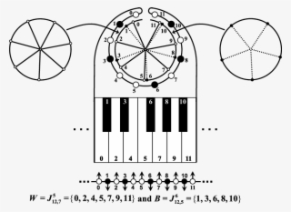 Concentric Circles, Dinner Table, Piano Keyboard, And