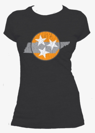 Tri Star Orange Womens Short Sleeve T Shirt