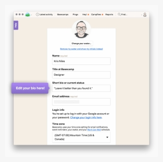 Add A Bio Or Current Status On The My Profile Page