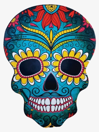 Placa Caveira Mexicana Azul