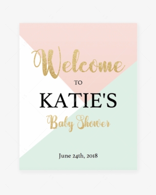Pastel Themed Baby Shower Welcome Sign Printable By