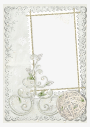 Snowflake Png Large Transparent White And Gold Christmas - Picture Frame