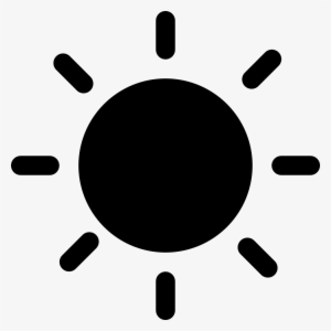 Solid Black Sun Symbol Comments - Sunset Icon Png