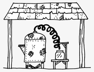 Moonshine Still Drawing