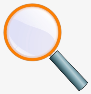 Orange Clipart Magnifying Glass - Circle