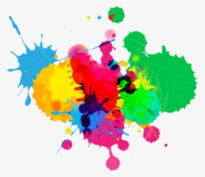Watercolor Splatter Png Detail Paint Splatter Official - Colours In White Background