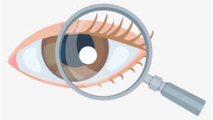Eye Ophthalmology On Glasses - Eye And Magnifying Glass