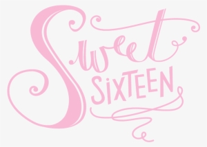 28 Collection Of Sweet 16 Clipart - Calligraphy