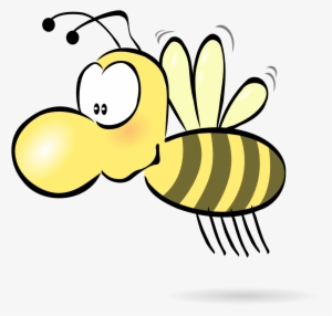 Funny Bee Tattoo Design - Cartoon Bee Transparent Background